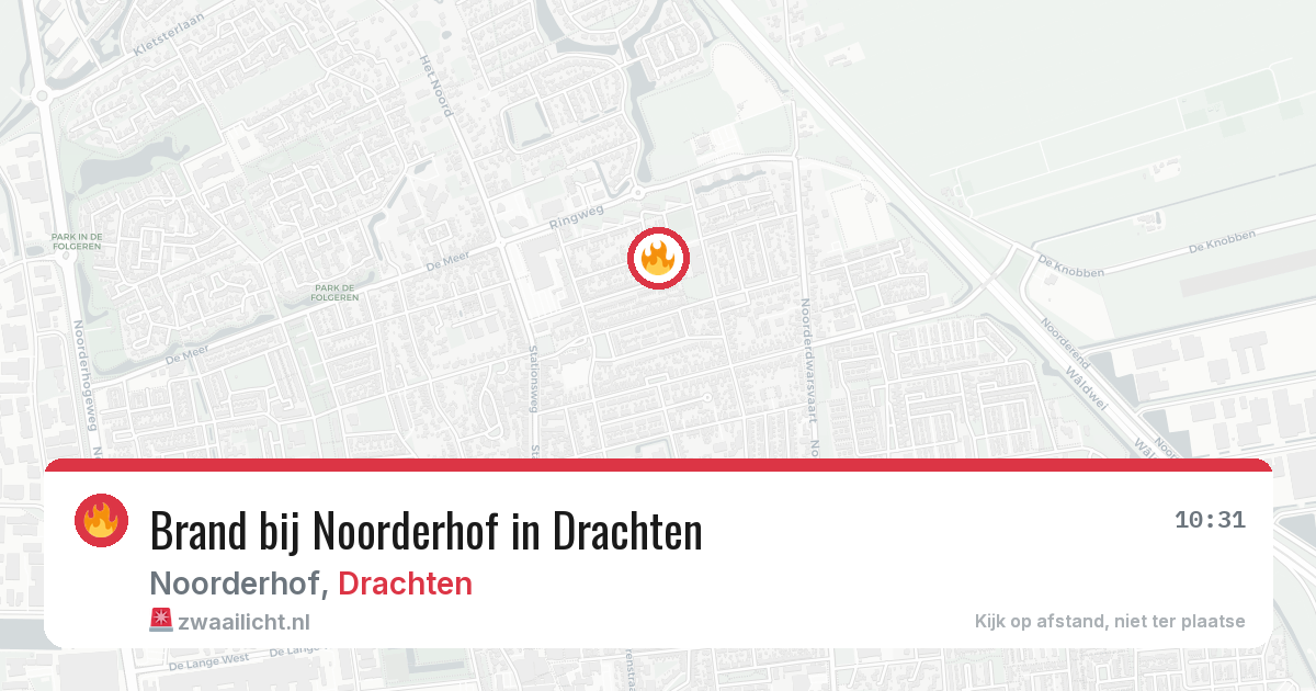 Brand bij Noorderhof in Drachten — 9 jun 2026