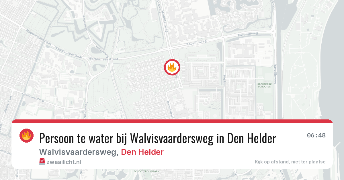 Persoon te water bij Walvisvaardersweg in Den Helder — 13 apr 2026