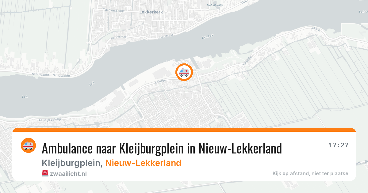Ambulance naar Kleijburgplein in Nieuw-Lekkerland — 4 aug 2026