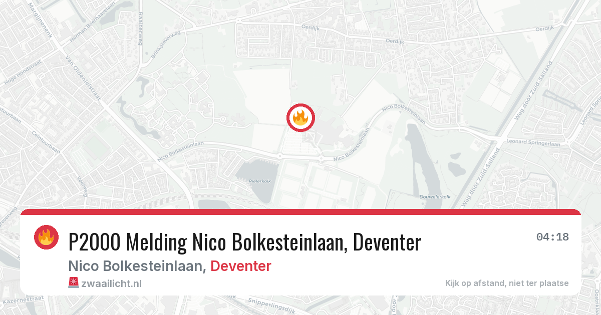 P2000 Melding Nico Bolkesteinlaan, Deventer — 12 jun 2026