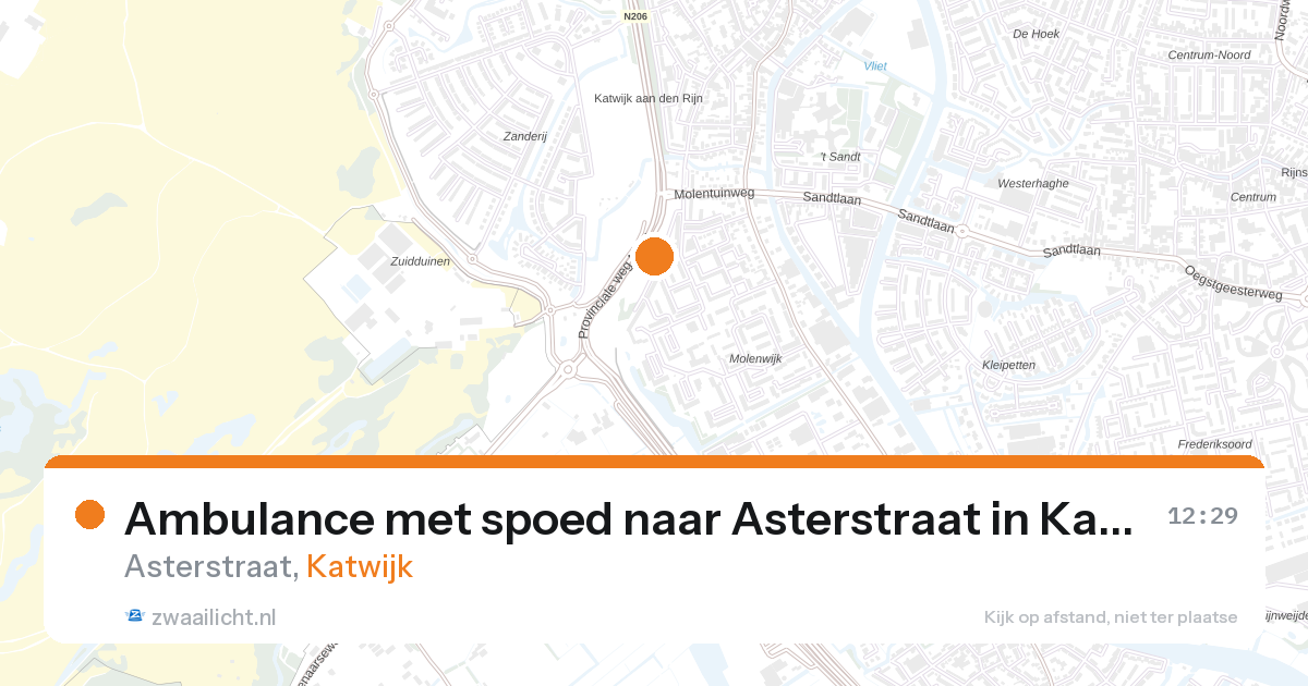 Ambulance met spoed naar Asterstraat in Katwijk — 13 jun 2026