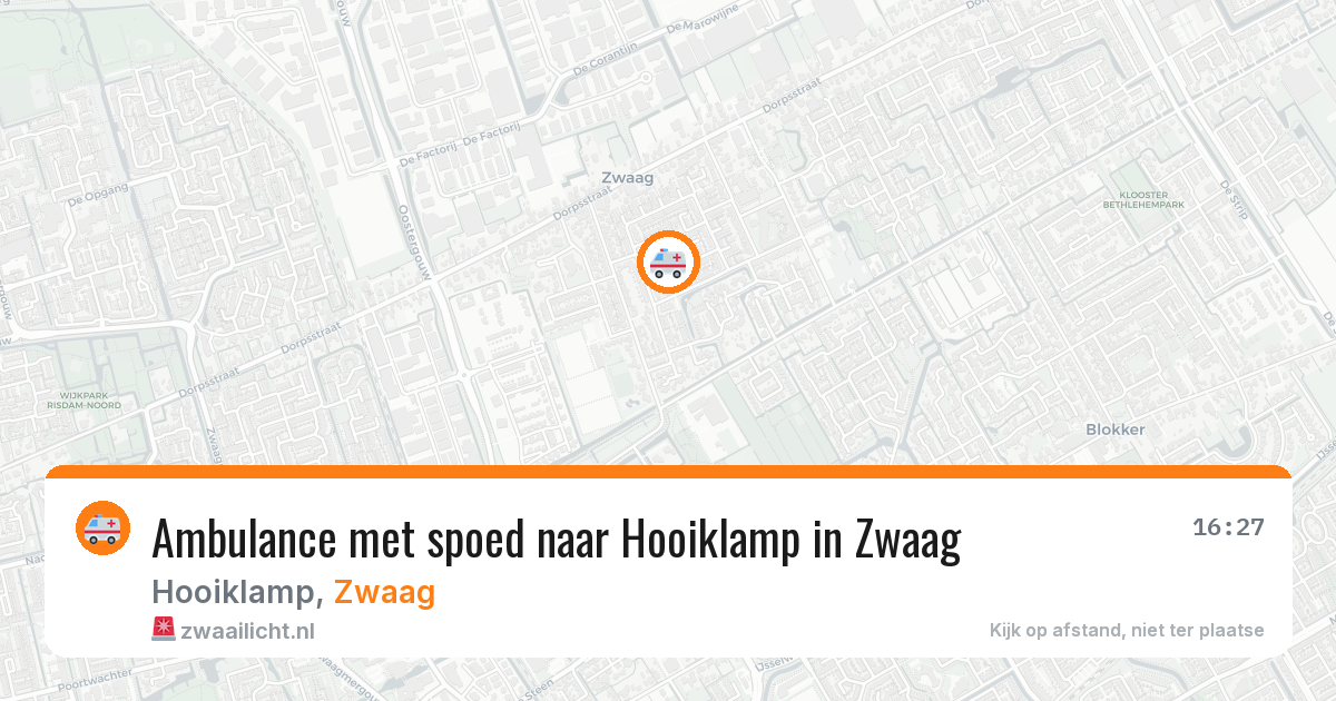 Ambulance met spoed naar Hooiklamp in Zwaag — 5 feb 2026