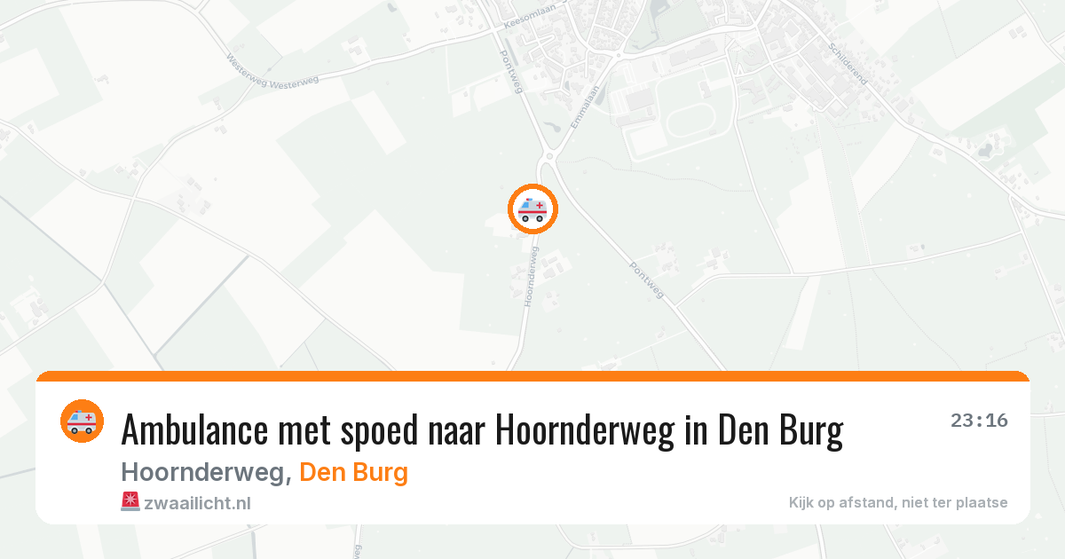 Ambulance met spoed naar Hoornderweg in Den Burg — 6 apr 2026