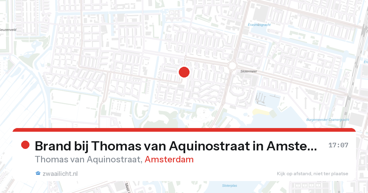 Brand bij Thomas van Aquinostraat in Amsterdam — 28 aug 2026