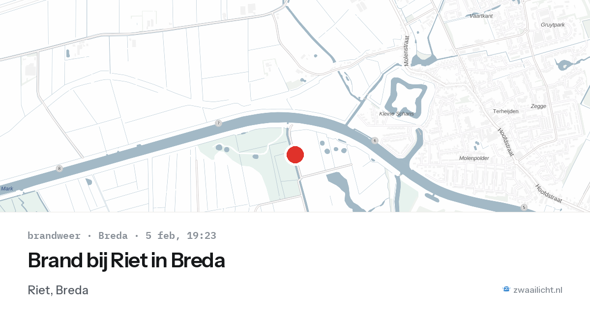 Brand bij Riet in Breda — 5 feb 2026