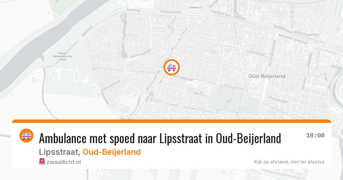 Ambulance met spoed naar Lipsstraat in Oud-Beijerland — 15 apr 2026