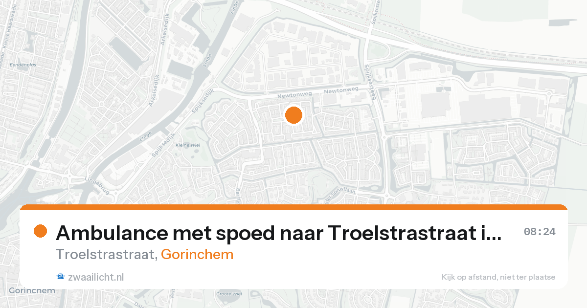Ambulance met spoed naar Troelstrastraat in Gorinchem — 23 mrt 2026