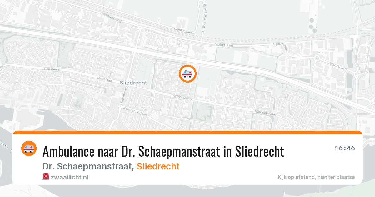 Ambulance naar Dr. Schaepmanstraat in Sliedrecht — 20 mei 2026