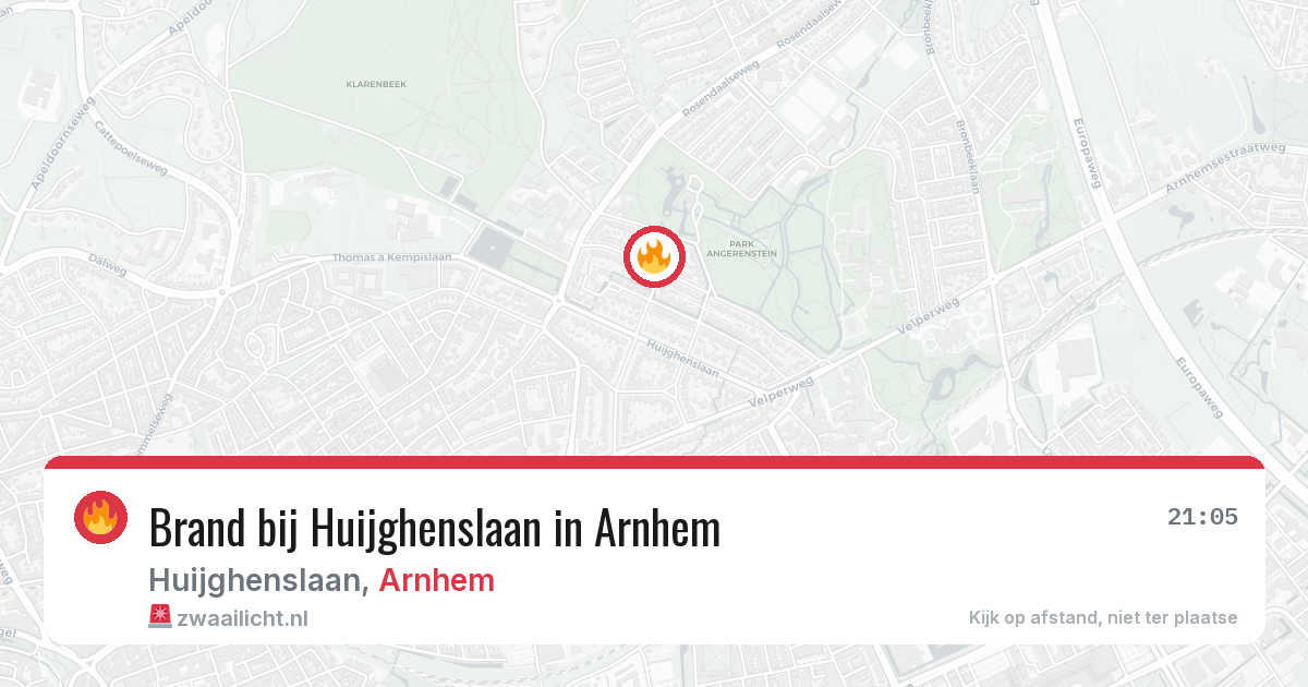 Brand bij Huijghenslaan in Arnhem — 27 jul 2026