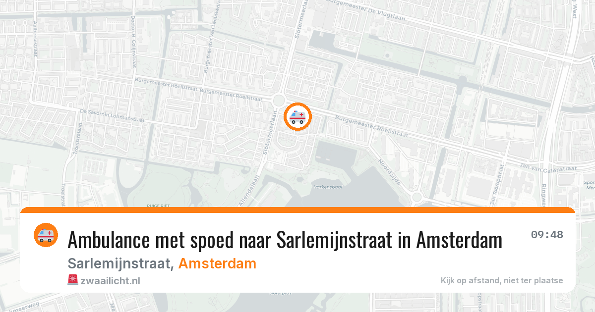 Ambulance met spoed naar Sarlemijnstraat in Amsterdam — 11 mrt 2026