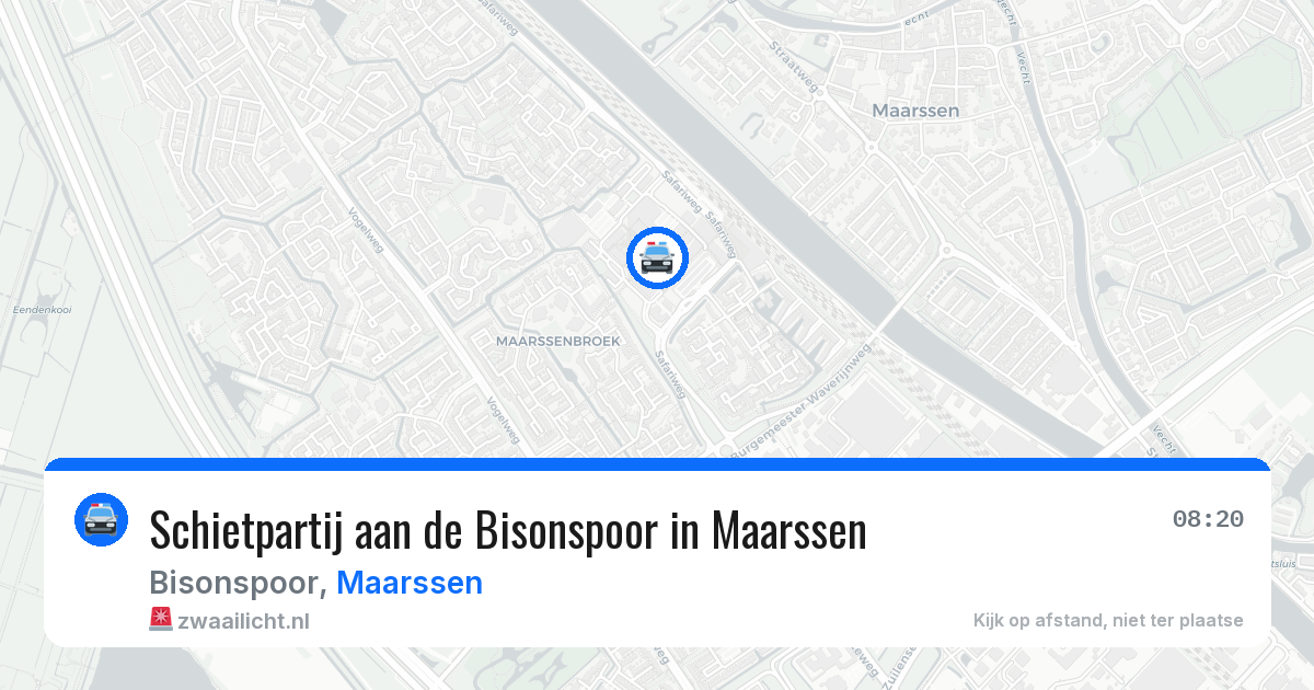 Schietpartij aan de Bisonspoor in Maarssen — 22 apr 2026