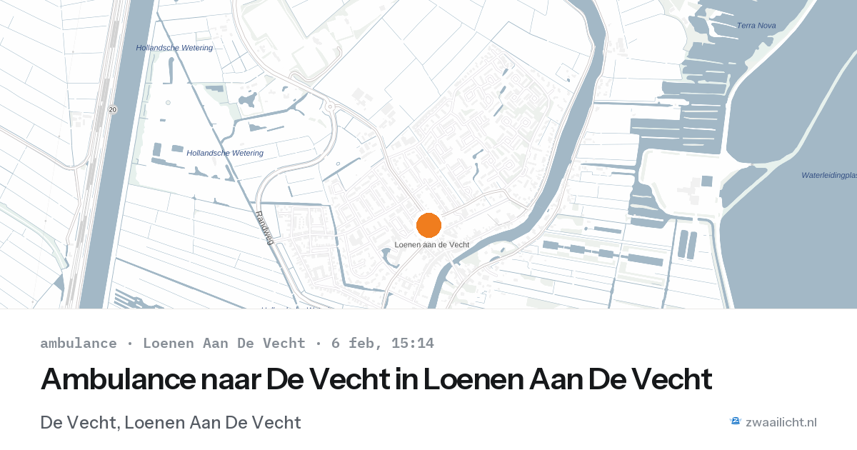 Ambulance naar De Vecht in Loenen Aan De Vecht — 6 feb 2026