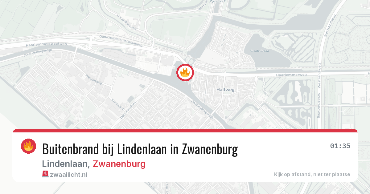 Buitenbrand bij Lindenlaan in Zwanenburg — 14 jul 2026