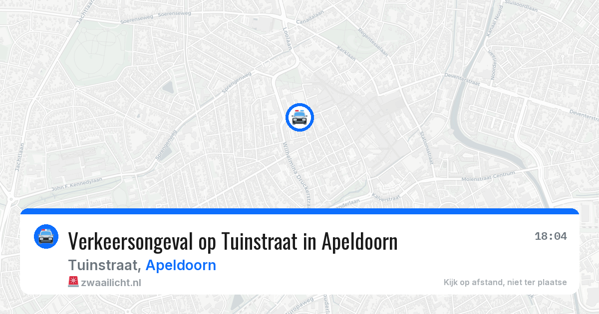 Verkeersongeval op Tuinstraat in Apeldoorn — 30 mei 2026
