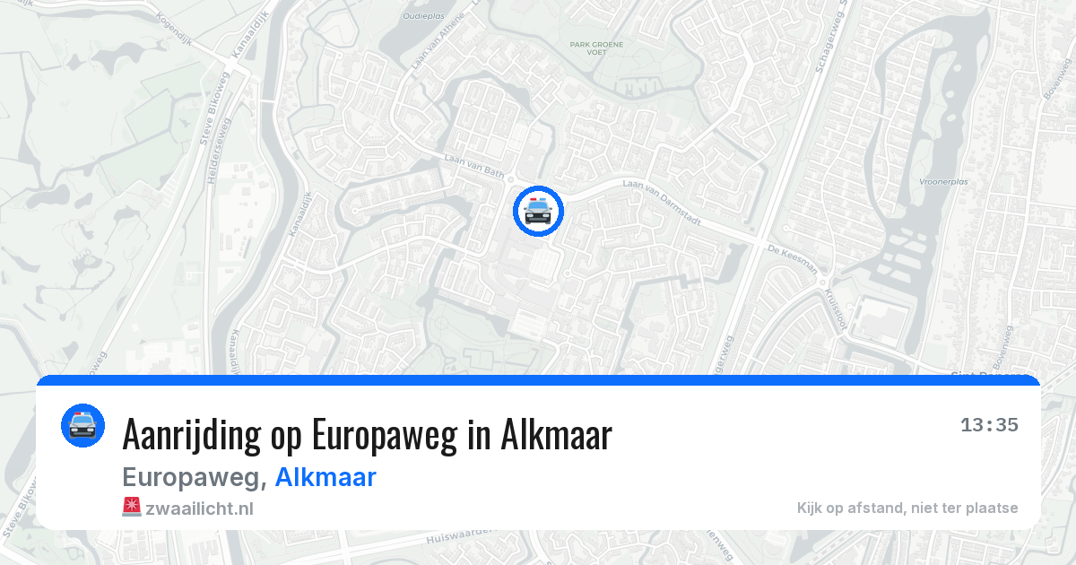 Aanrijding op Europaweg in Alkmaar — 31 jul 2026