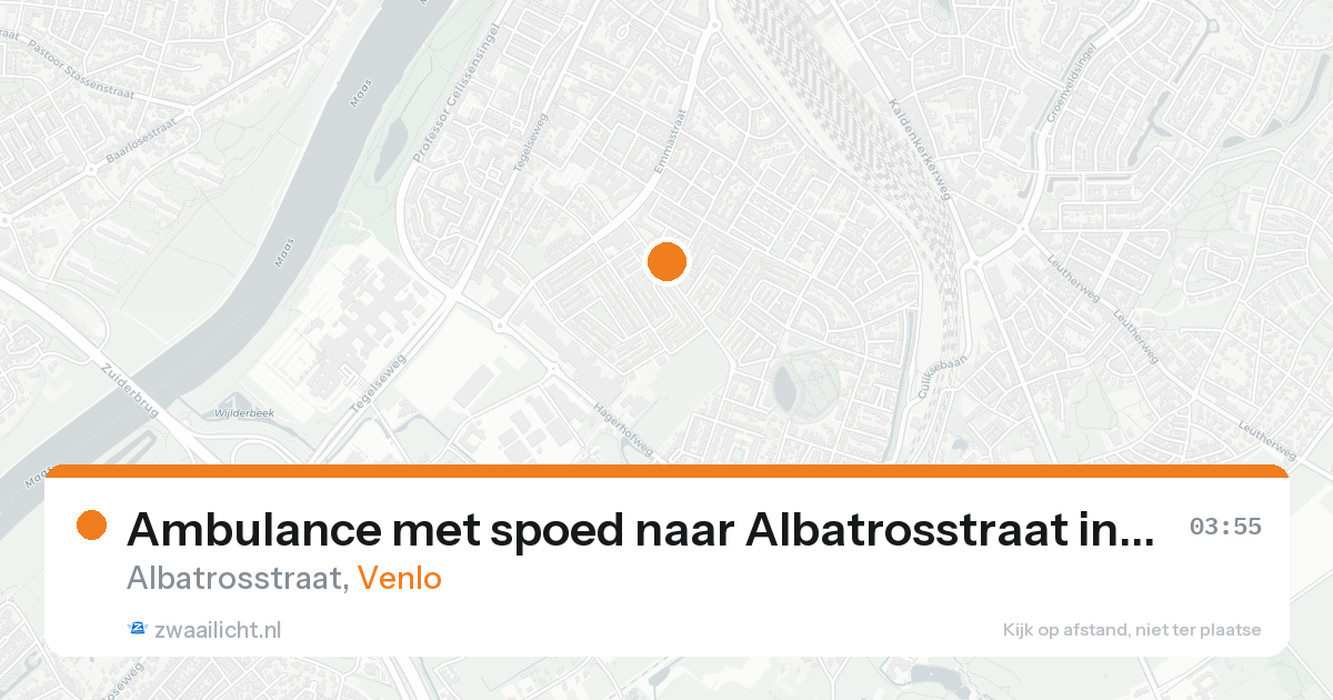 Ambulance met spoed naar Albatrosstraat in Venlo — 25 aug 2026
