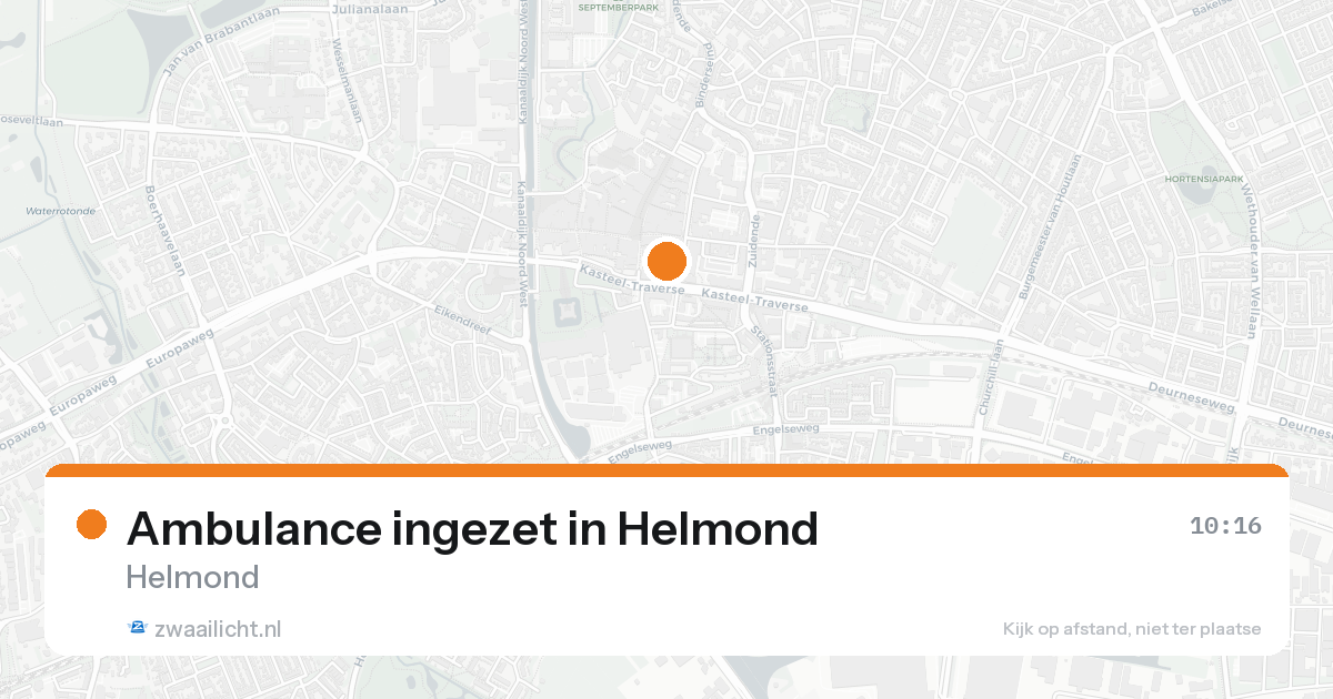 Ambulance ingezet in Helmond — 15 aug 2026