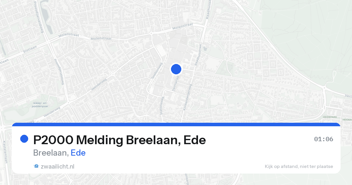 P2000 Melding Breelaan, Ede — 15 aug 2026