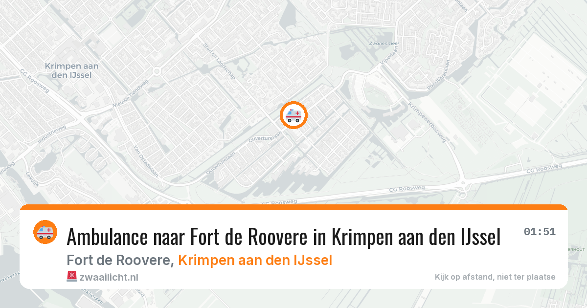 Ambulance naar Fort de Roovere in Krimpen aan den IJssel — 21 mei 2026