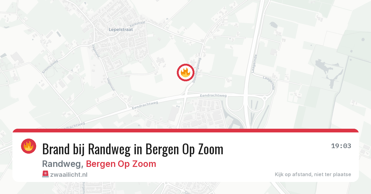 Brand bij Randweg in Bergen Op Zoom — 4 mei 2026