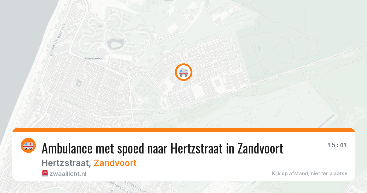 Ambulance met spoed naar Hertzstraat in Zandvoort — 29 jun 2026