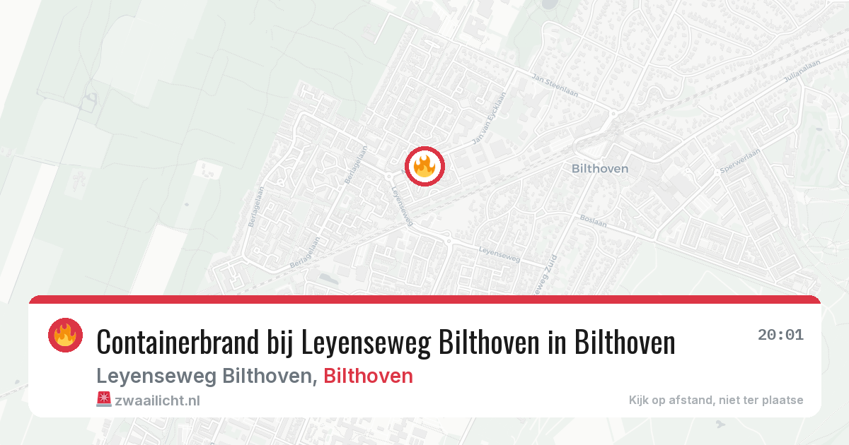 Containerbrand bij Leyenseweg Bilthoven in Bilthoven — 21 apr 2026