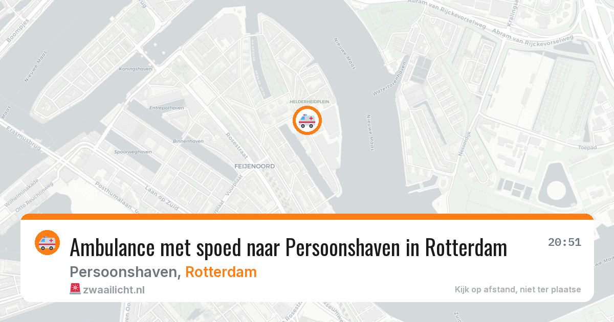 Ambulance met spoed naar Persoonshaven in Rotterdam — 5 jul 2026