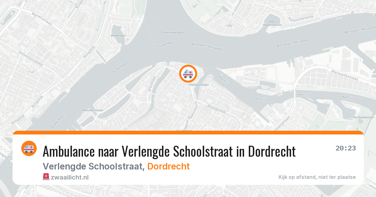 Ambulance naar Verlengde Schoolstraat in Dordrecht — 27 mrt 2026