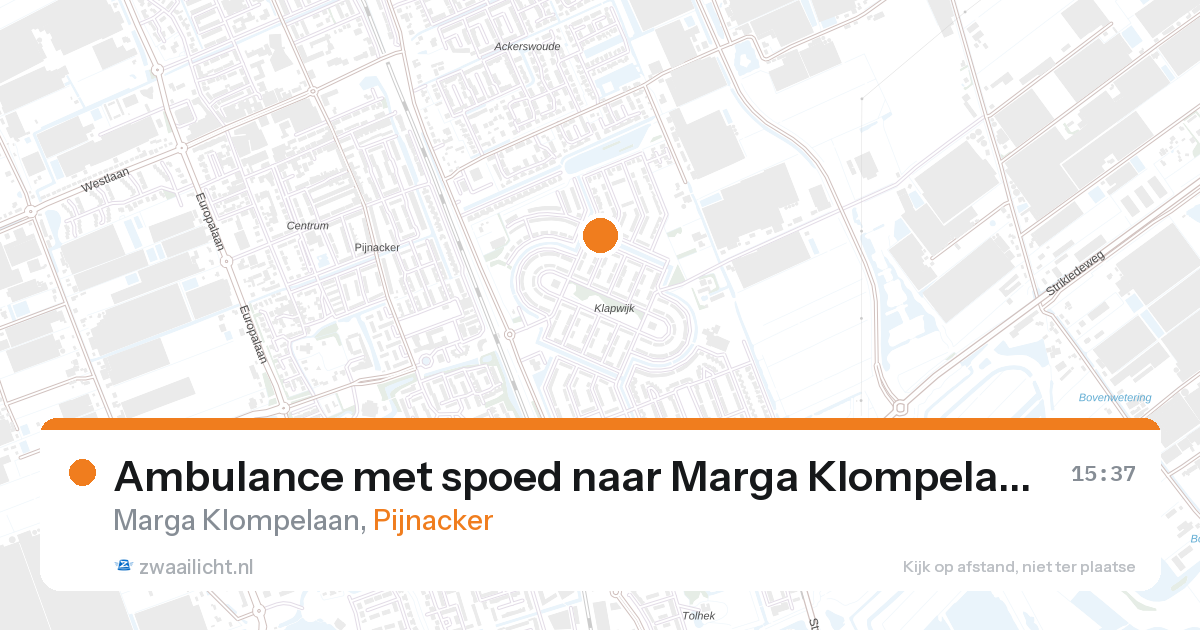 Ambulance met spoed naar Marga Klompelaan in Pijnacker — 29 mrt 2026