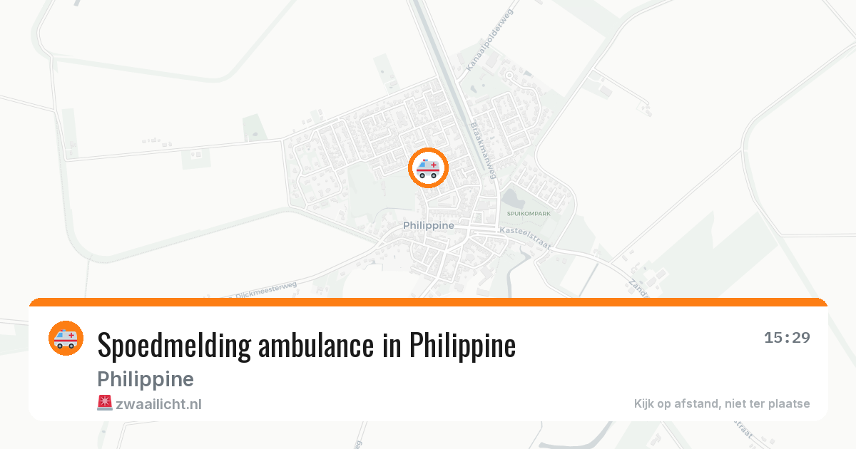 Spoedmelding ambulance in Philippine — 3 aug 2026