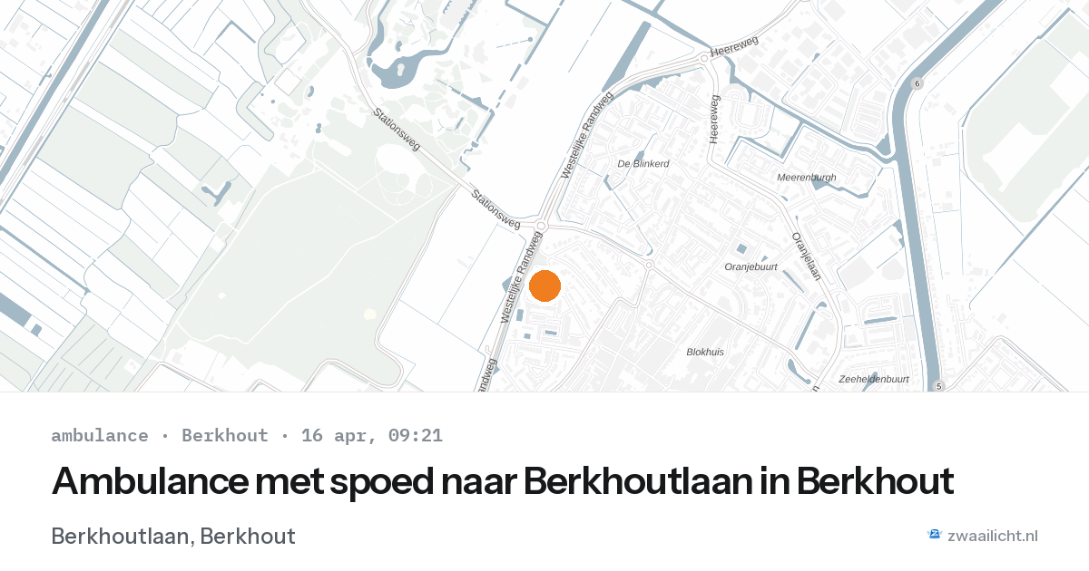 Ambulance met spoed naar Berkhoutlaan in Berkhout — 16 apr 2026