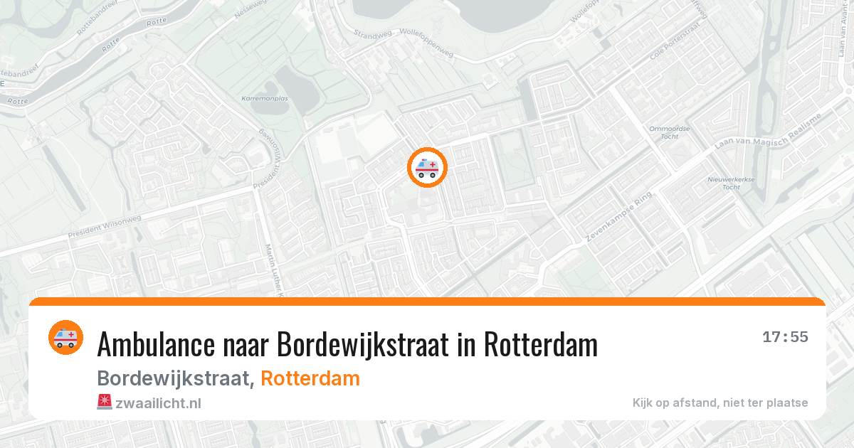 Ambulance naar Bordewijkstraat in Rotterdam — 25 mrt 2026
