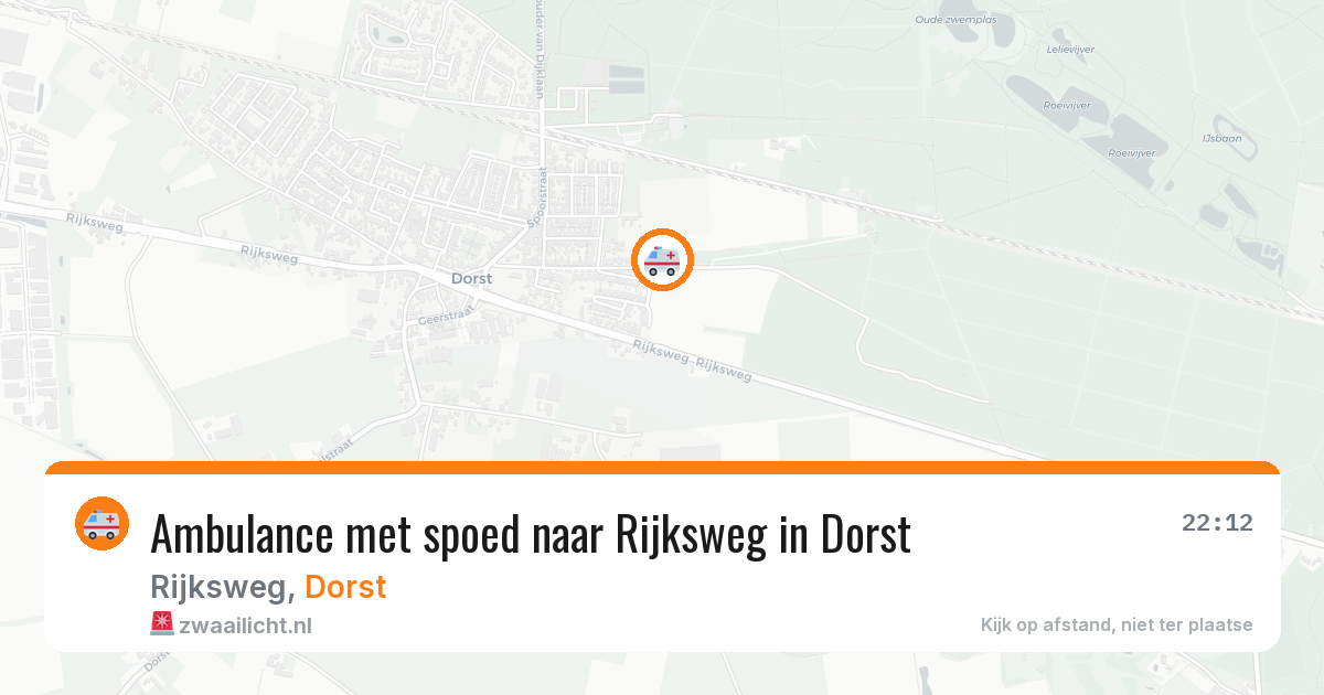 Ambulance met spoed naar Rijksweg in Dorst — 27 apr 2026
