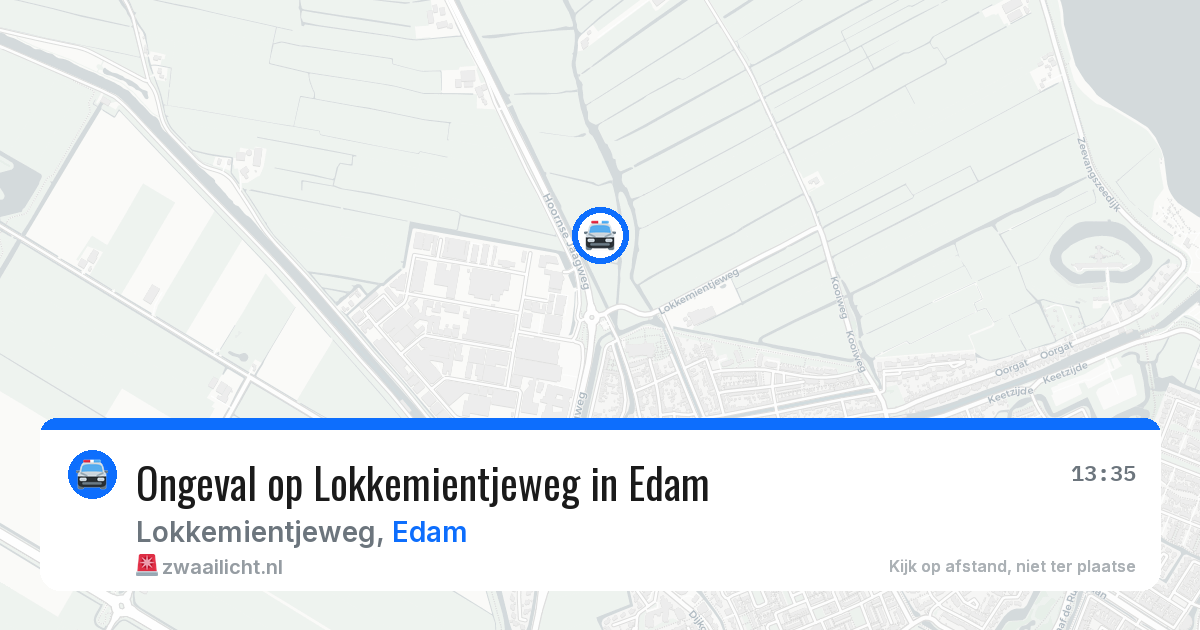 Ongeval op Lokkemientjeweg in Edam — 6 jun 2026