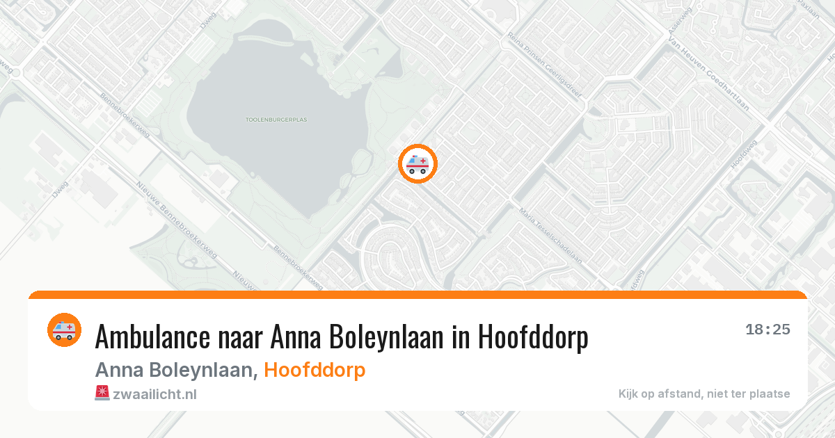 Ambulance naar Anna Boleynlaan in Hoofddorp — 22 mrt 2026