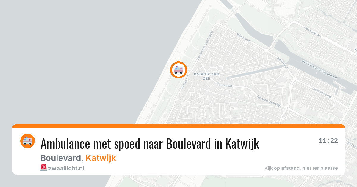 Ambulance met spoed naar Boulevard in Katwijk — 12 aug 2026
