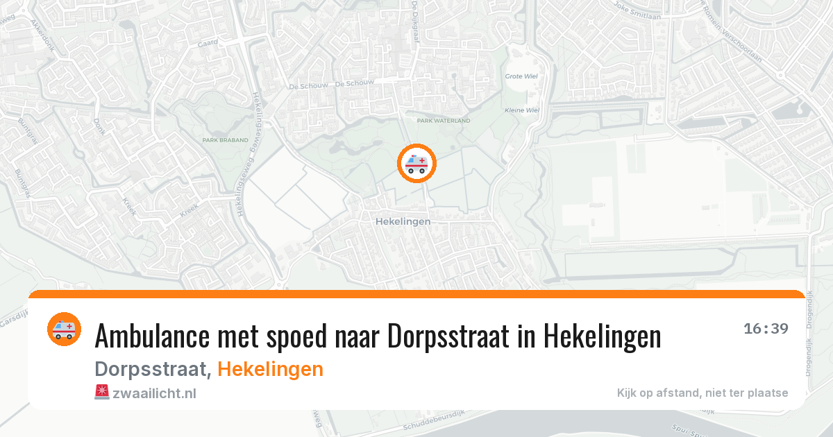 Ambulance met spoed naar Dorpsstraat in Hekelingen — 29 jul 2026