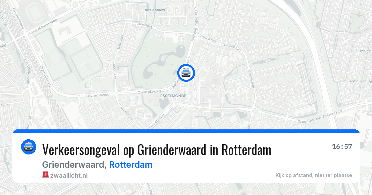 Verkeersongeval op Grienderwaard in Rotterdam — 2 jun 2026