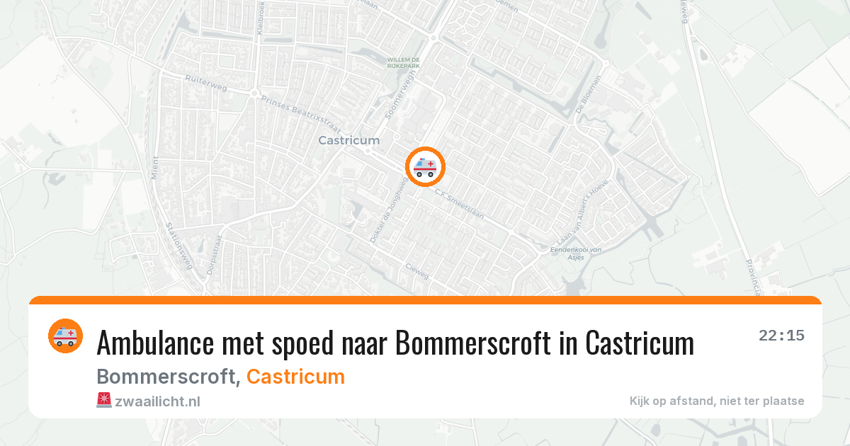 Ambulance met spoed naar Bommerscroft in Castricum — 2 jun 2026