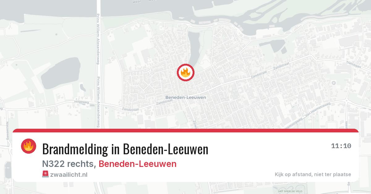 Brandmelding in Beneden-Leeuwen — 27 apr 2026