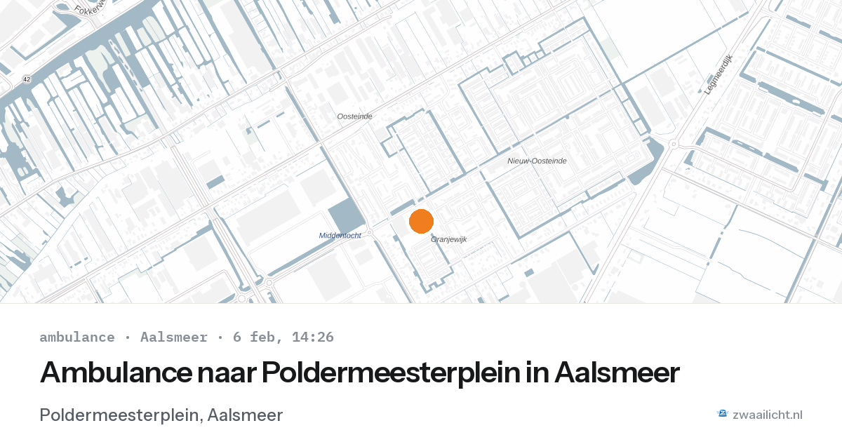 Ambulance naar Poldermeesterplein in Aalsmeer — 6 feb 2026