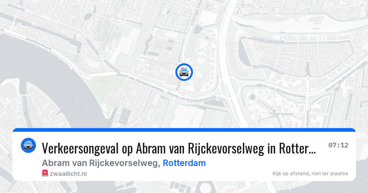 Verkeersongeval op Abram van Rijckevorselweg in Rotterdam — 17 mei 2026