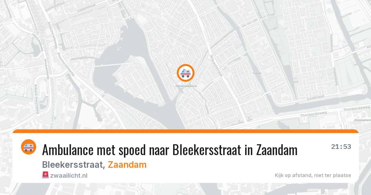 Ambulance met spoed naar Bleekersstraat in Zaandam — 10 apr 2026