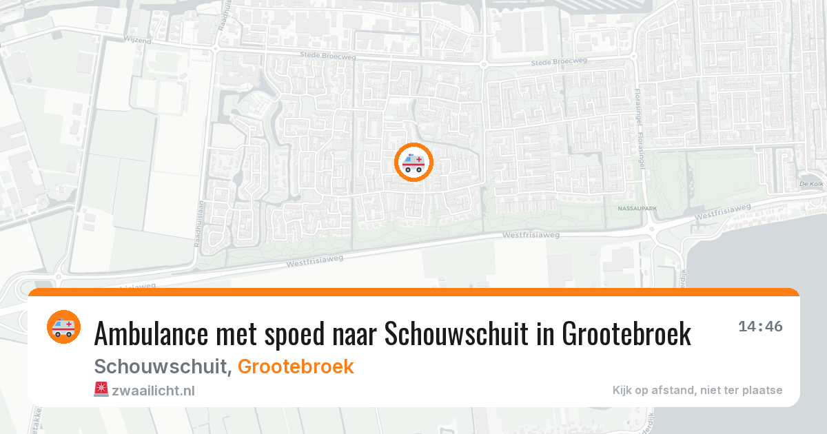 Ambulance met spoed naar Schouwschuit in Grootebroek — 10 mei 2026