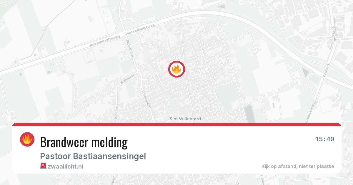 Brandweer melding — 6 aug 2026