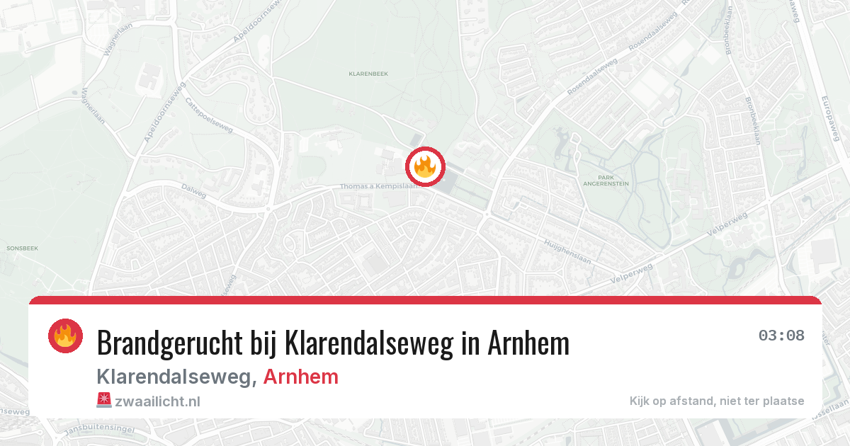Brandgerucht bij Klarendalseweg in Arnhem — 30 jul 2026