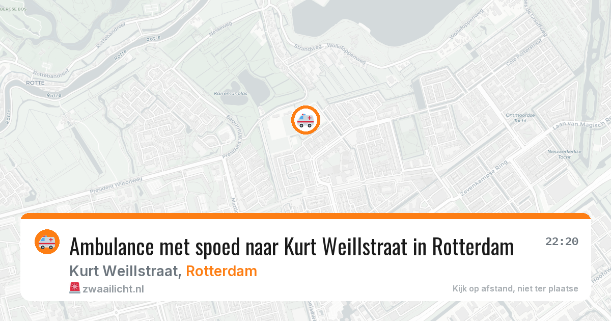 Ambulance met spoed naar Kurt Weillstraat in Rotterdam — 28 jun 2026