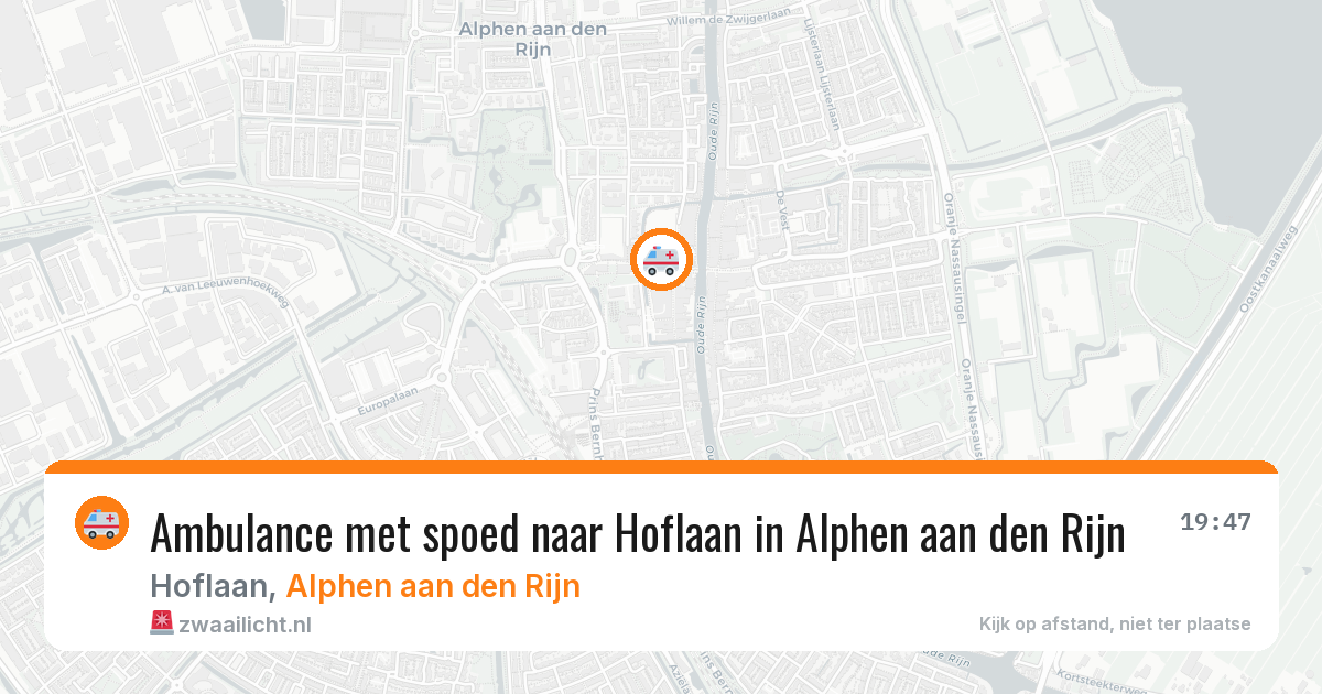 Ambulance met spoed naar Hoflaan in Alphen aan den Rijn — 9 apr 2026