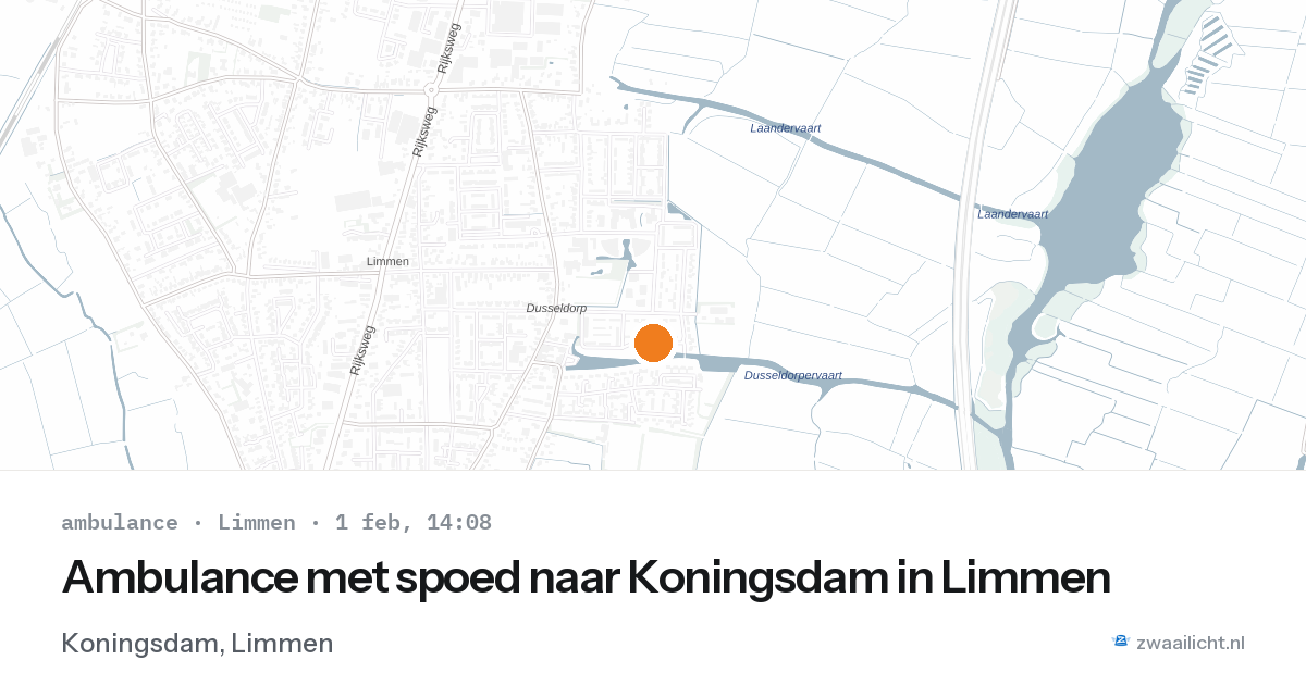 Ambulance met spoed naar Koningsdam in Limmen — 1 feb 2026