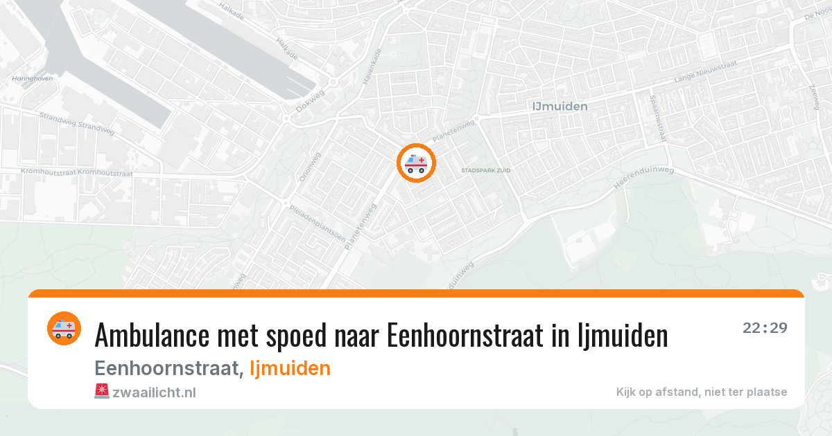 Ambulance met spoed naar Eenhoornstraat in Ijmuiden — 9 jul 2026